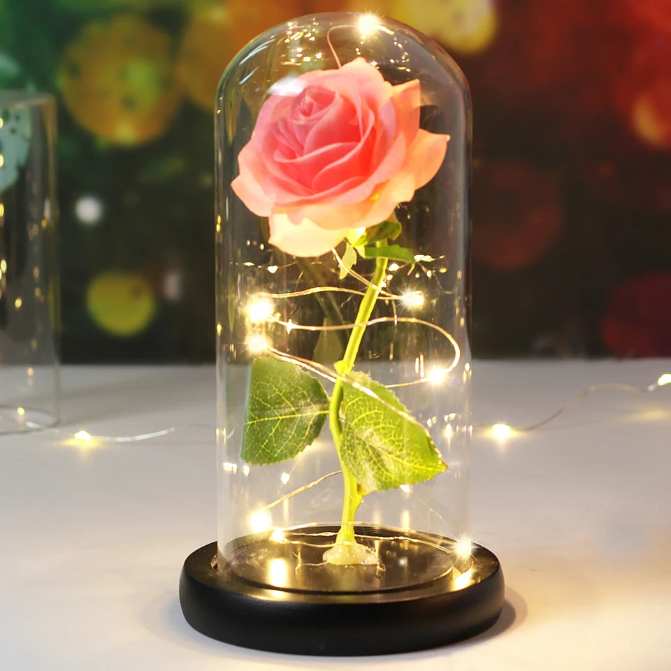 Beauty and the Beast Enchanted Rose Dome Light