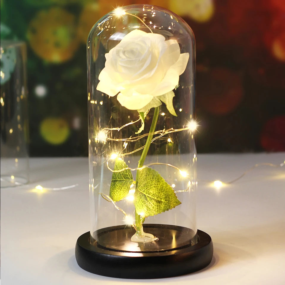 Beauty and the Beast Enchanted Rose Dome Light