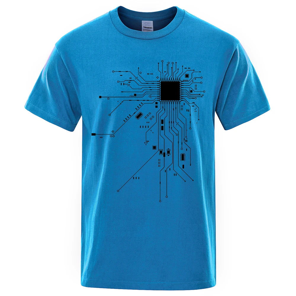 CPU Circuit Board Graphic T-Shirt – Unisex Cotton Tee