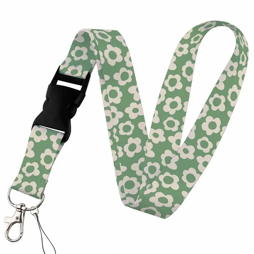 Beautiful Floral Work or School Lanyards