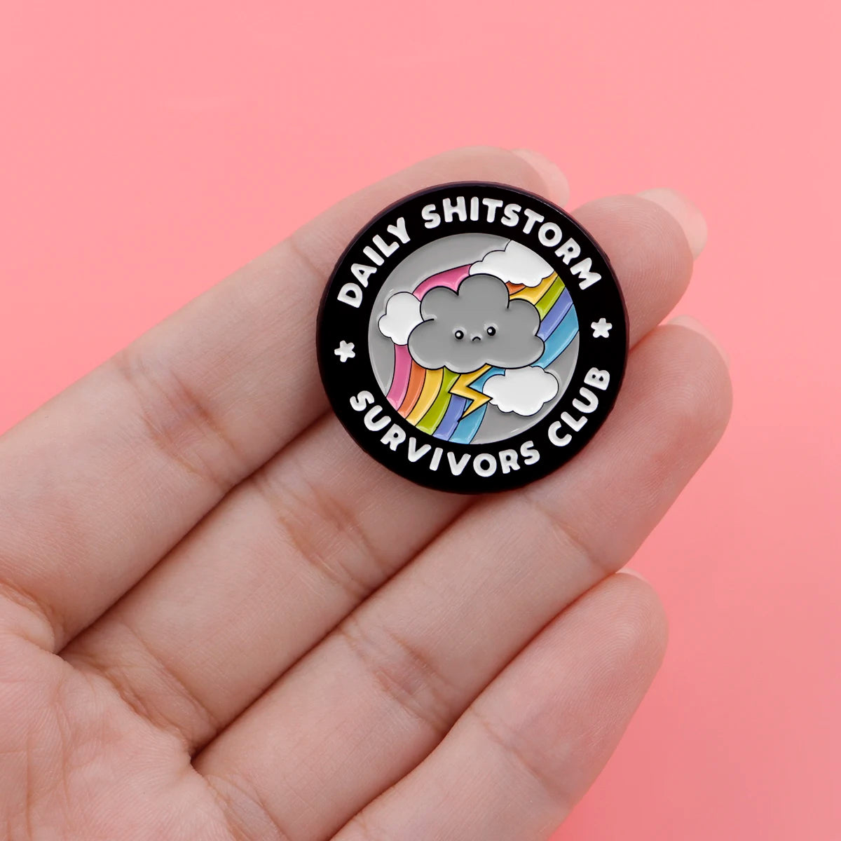 Daily Sh*tstorm Funny Enamel Pin