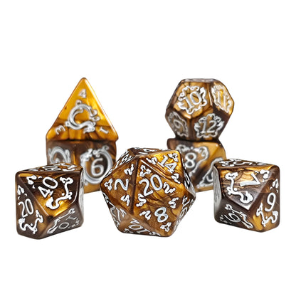 7 Piece DND Dice Set - Medieval Dragons