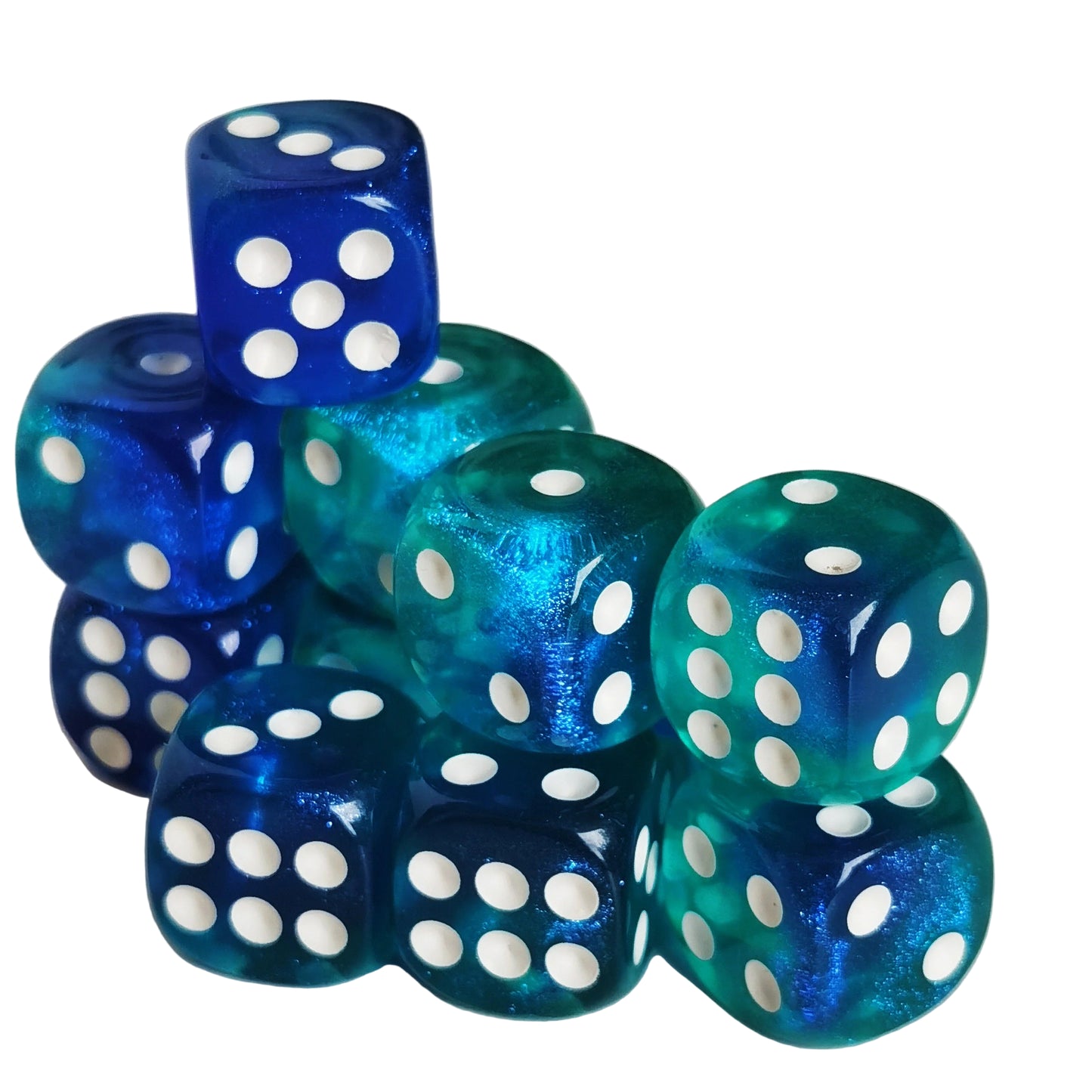 Multi-colour 10 piece 6-sided Dice Set