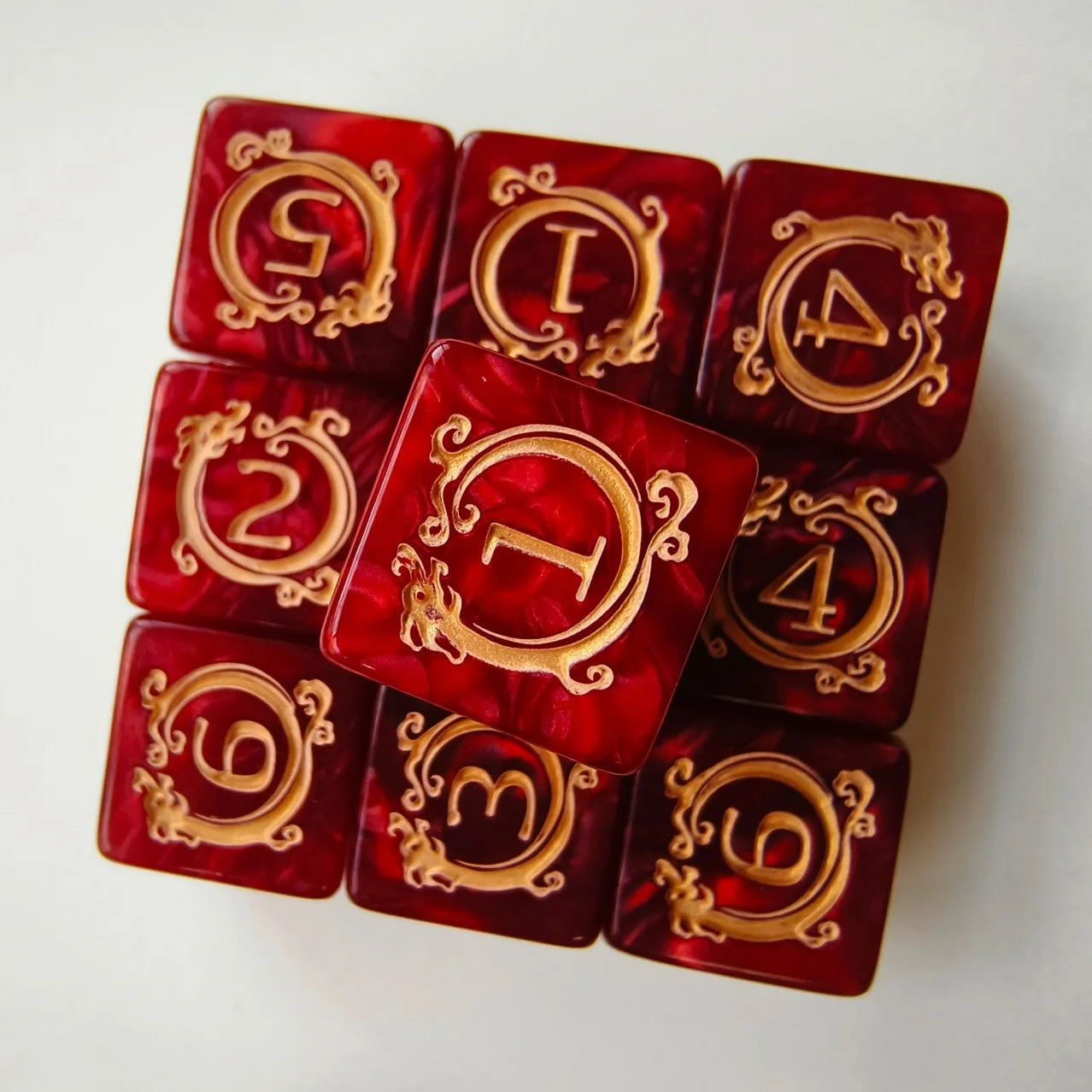 Dragon 10 Piece 6 Sided Dice Set