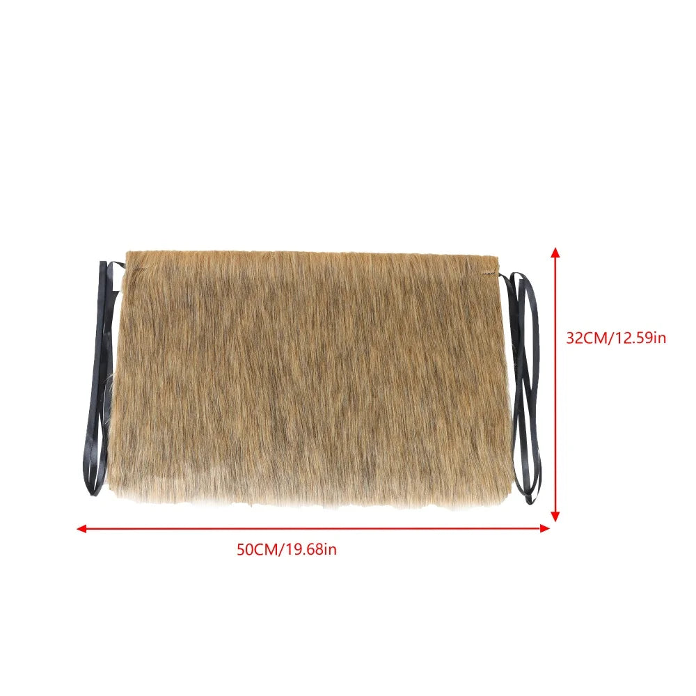 Flat faux fur leg warmer dimensions, 50 x 32 cm