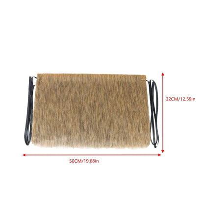 Flat faux fur leg warmer dimensions, 50 x 32 cm