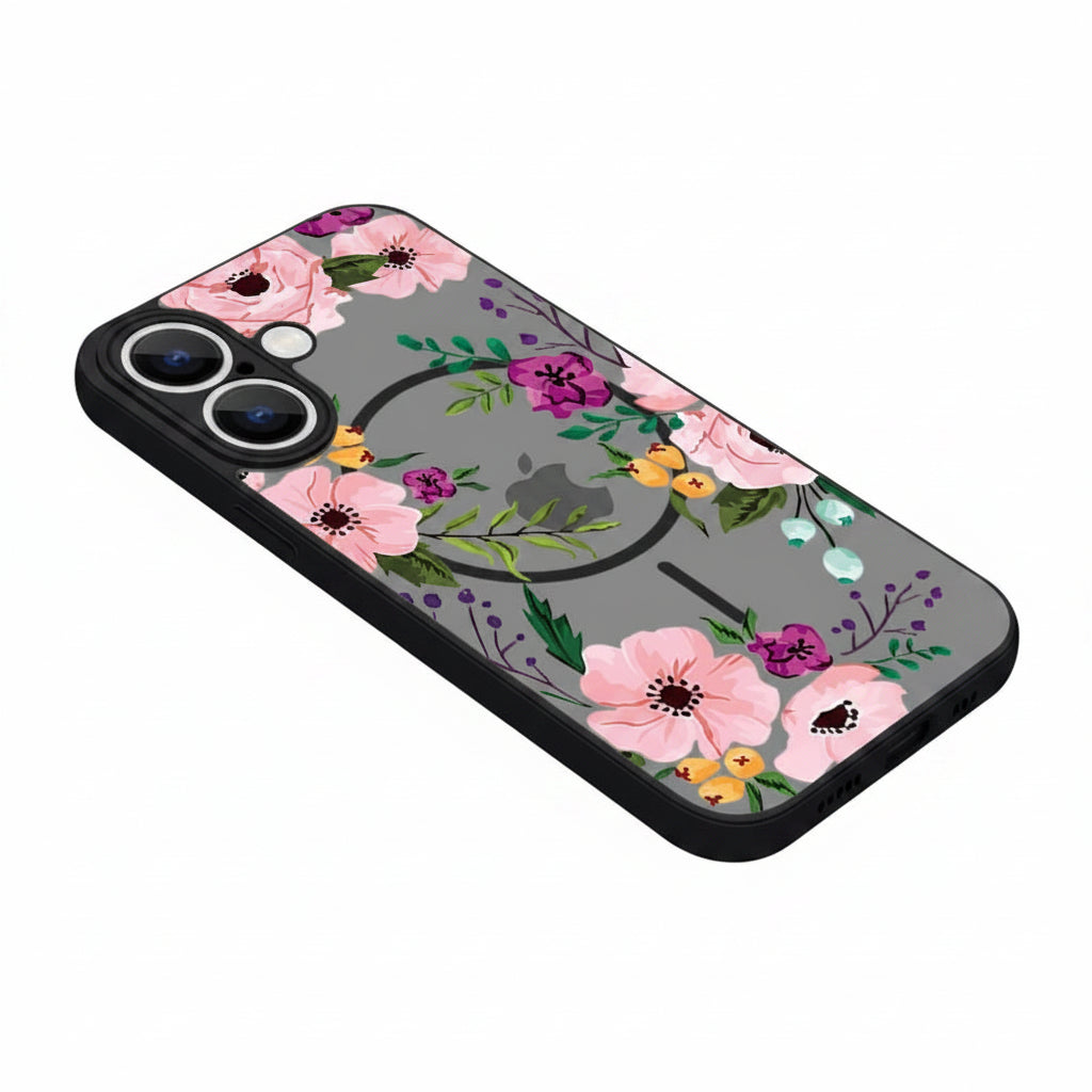 Magnetic Peony Flower Phone Case (for iPhone)