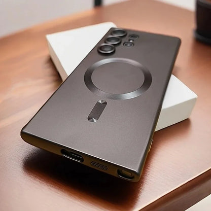 Metallic Magnetic Charging Compatible Phone Case (for Samsung)