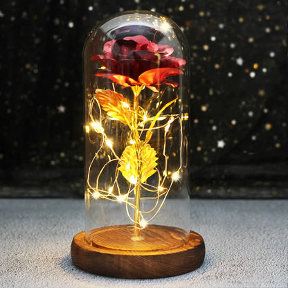 Beauty and the Beast Enchanted Rose Dome Light