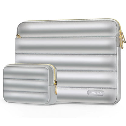 Mosiso Puffy Laptop Bag and Pouch Combo