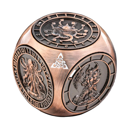 Dragon 3D Relief Metal DND Dice Set