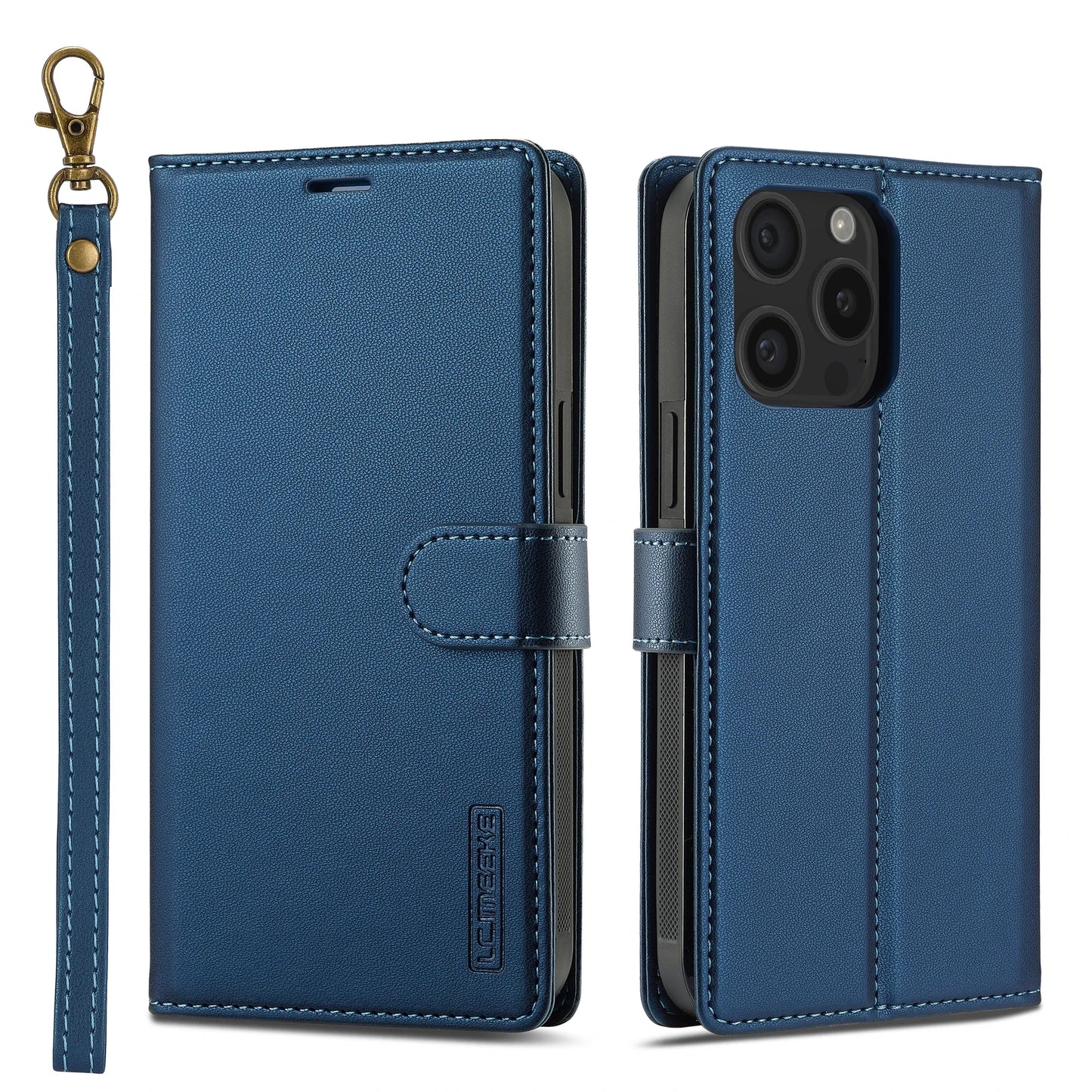 2 in 1 Leather Flip Removable iPhone Case