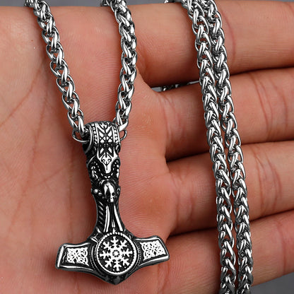 Nordic Viking Thor's Hammer Stainless Steel Necklace