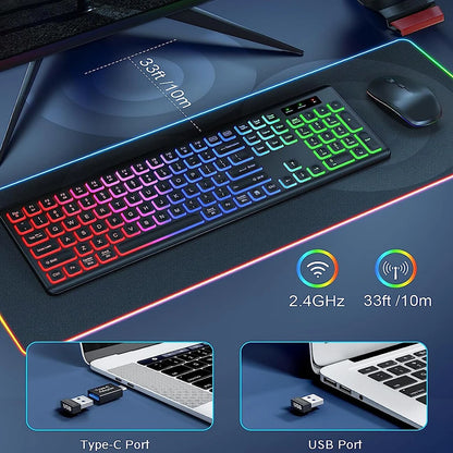 JOMAA 2.4G Wireless Keyboard and Mouse Combo