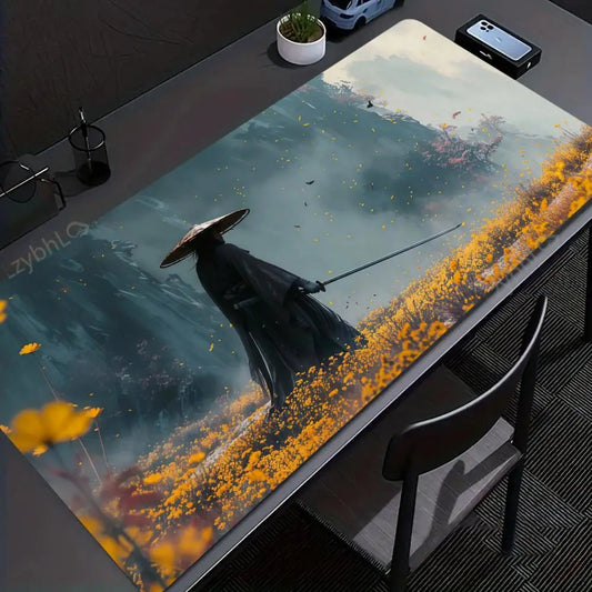 Samurai Warrior Desk and Keyboard Mat