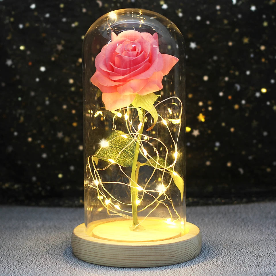 Beauty and the Beast Enchanted Rose Dome Light