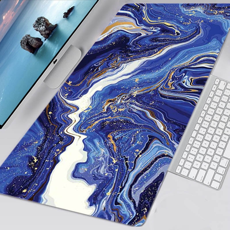 Colourful Marble Keyboard and Mouse Mats - Smaller