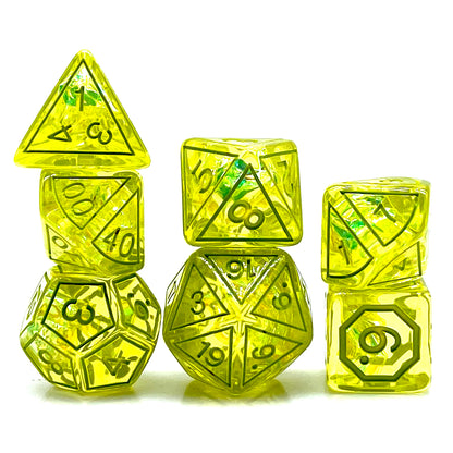 Magic Stone Resin Dice Set – Polyhedral RPG Dice