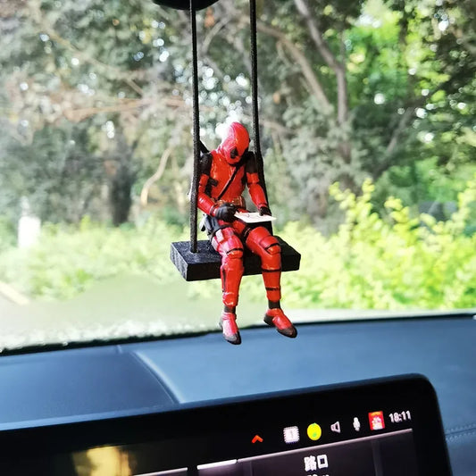 Deadpool Action Figure Car Mirror Accessory