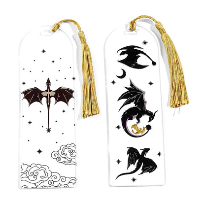 Dragon Bookmark with Tassels Inspired by Fourth Wing