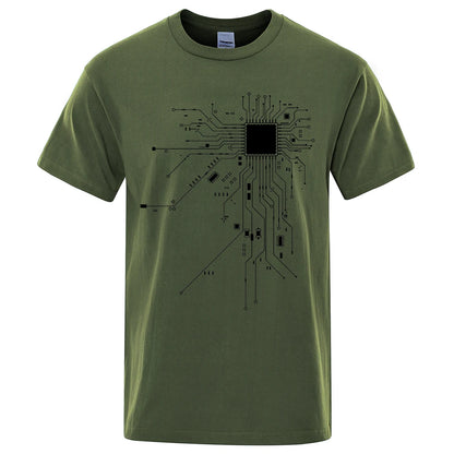 CPU Circuit Board Graphic T-Shirt – Unisex Cotton Tee