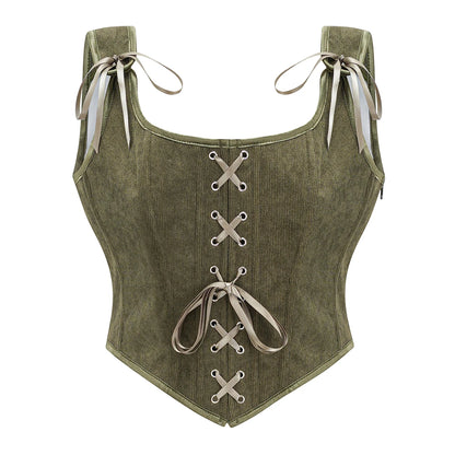 Victorian/Medieval Lace-Up Corset Women's Costume Top
