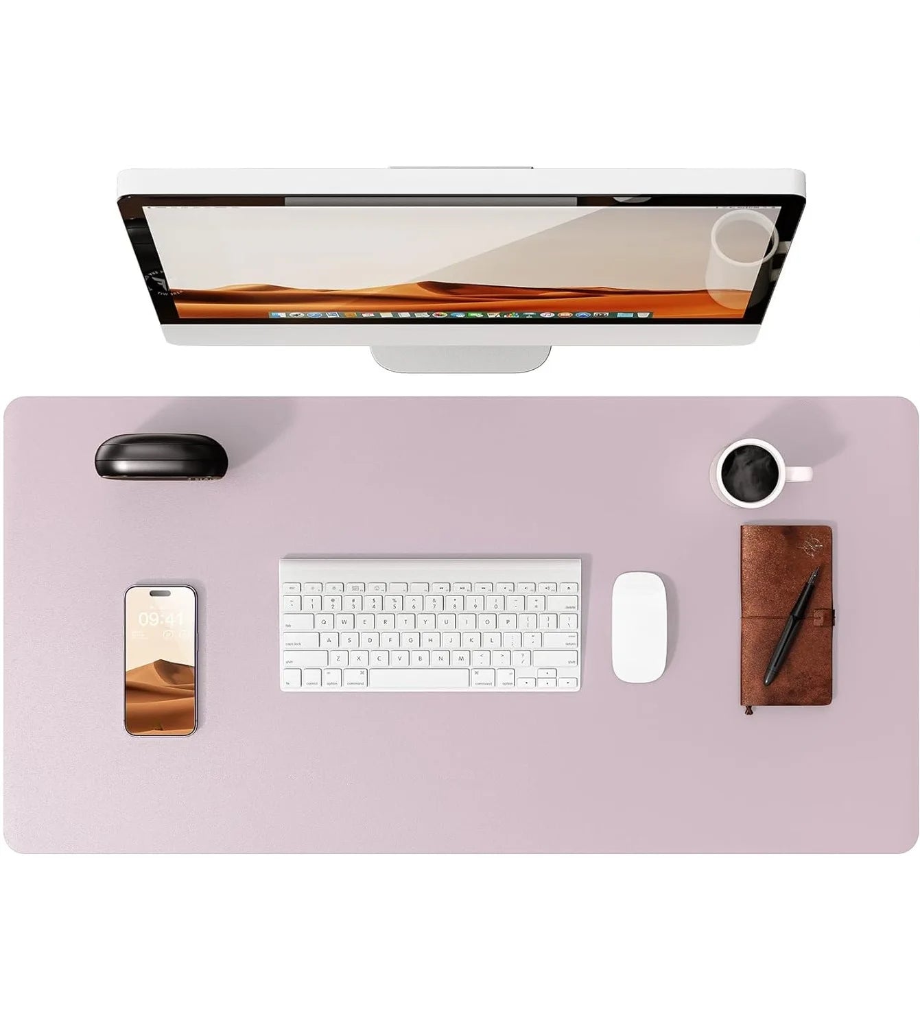Large Colourful PU Leather Office Desk Mat