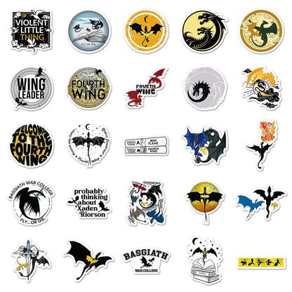 Cartoon Stickers 10/30/50pcs inspired by Fourth Wing