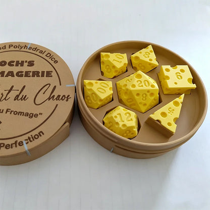 Cheese Themed 7pc Dice Set