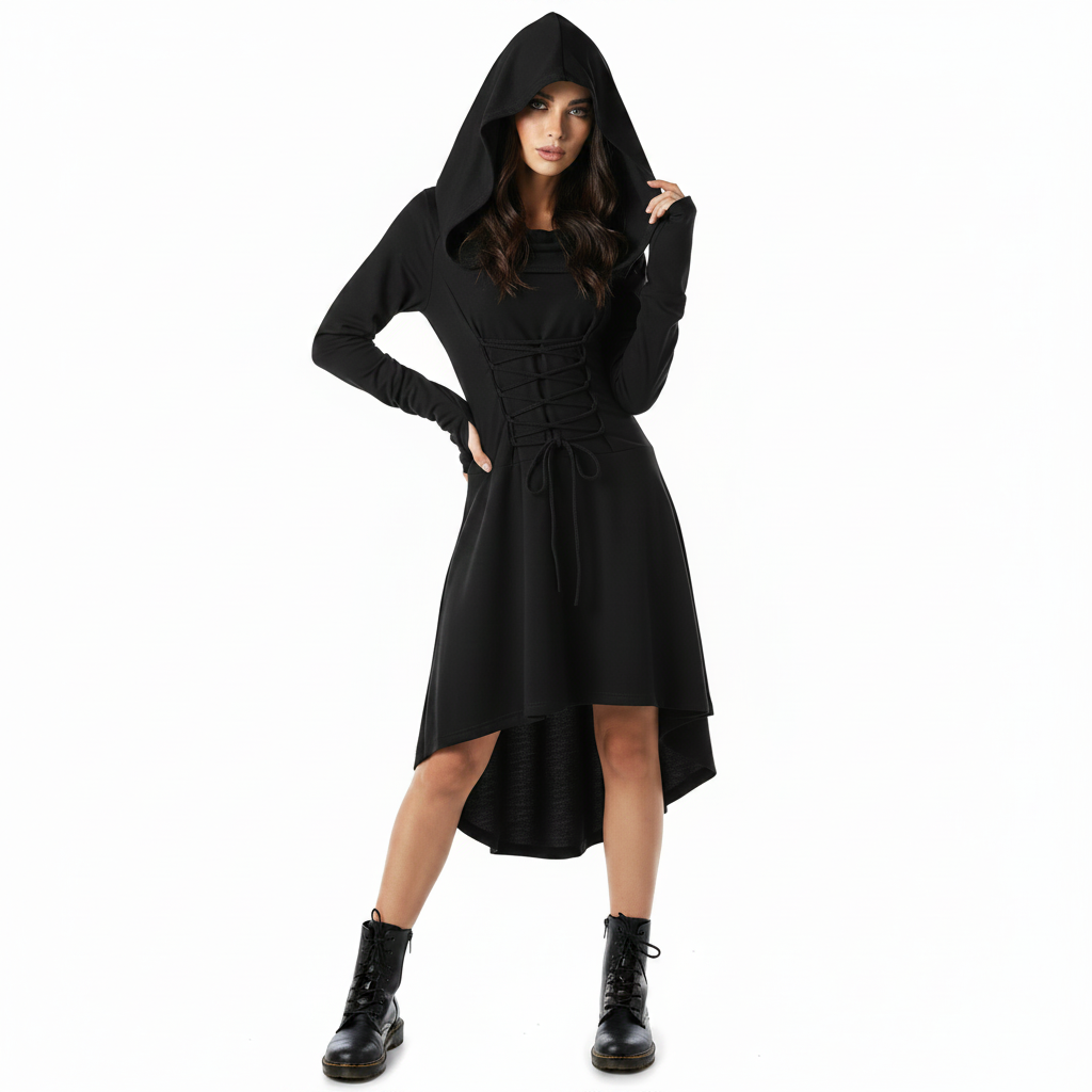 Medieval Mysterious Women's Costume Cloak