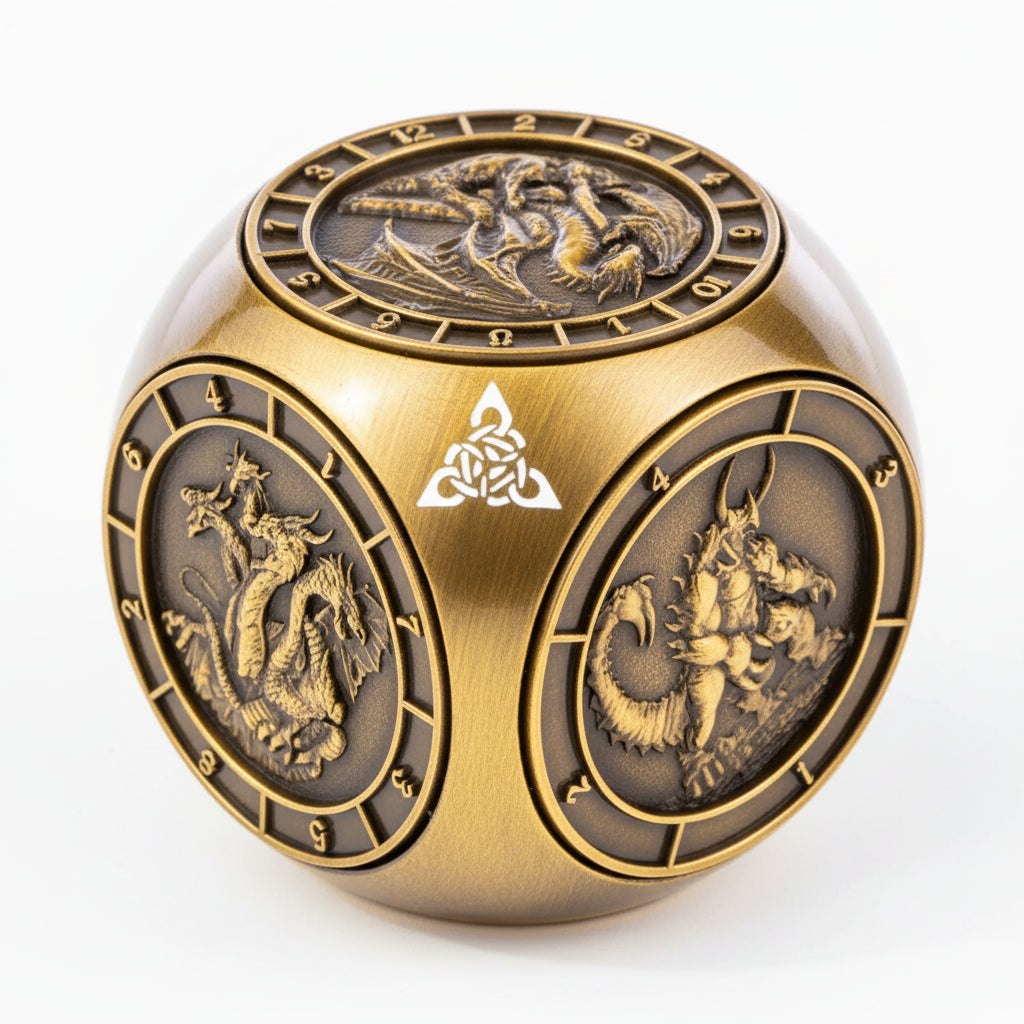 Dragon 3D Relief Metal DND Dice Set