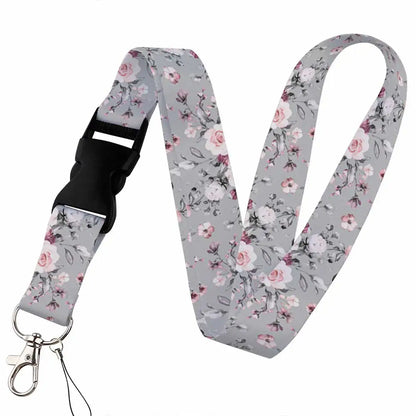Beautiful Floral Work or School Lanyards