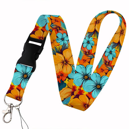 Beautiful Floral Work or School Lanyards