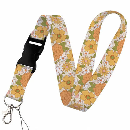 Beautiful Floral Work or School Lanyards