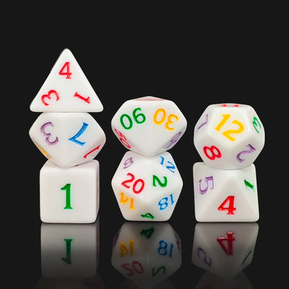 Colourful Resin Dice Set – 26 Designs for D&D and RPGs