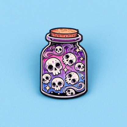 Skull Potion Funny Enamel Pin