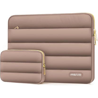 Mosiso Puffy Laptop Bag and Pouch Combo