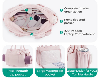 BAGSMART Large Capacity Office Tote Bag