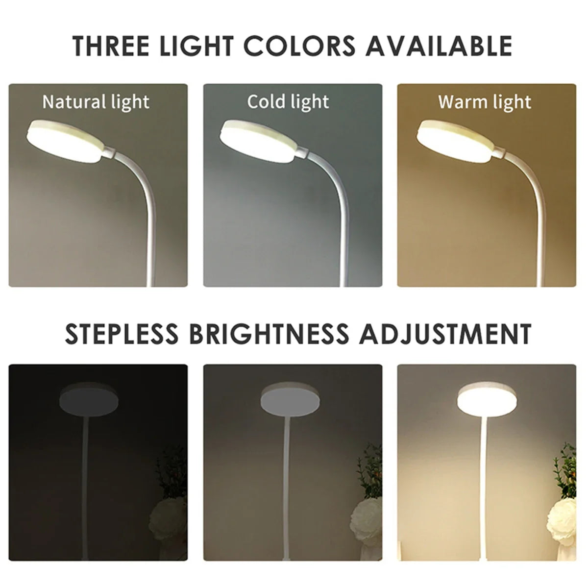 Portable LED Tri-Colour Desk Lamp