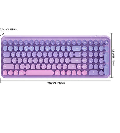 Pastel Princess Ergonomic 2.4G Wireless Keyboard