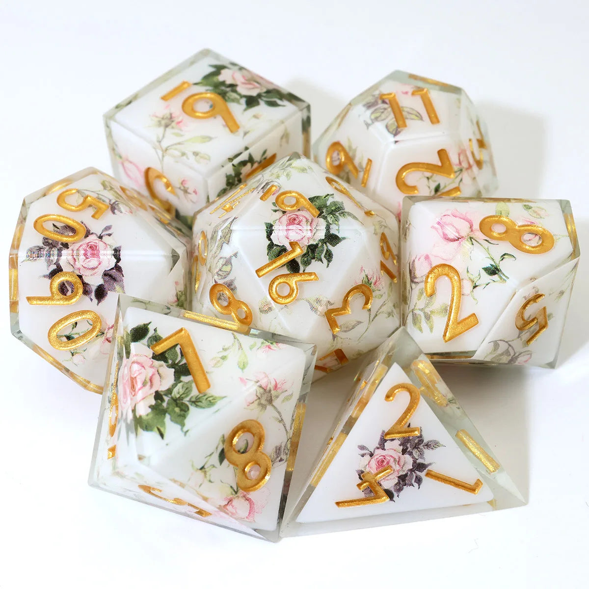 Floral Resin DND Dice Set