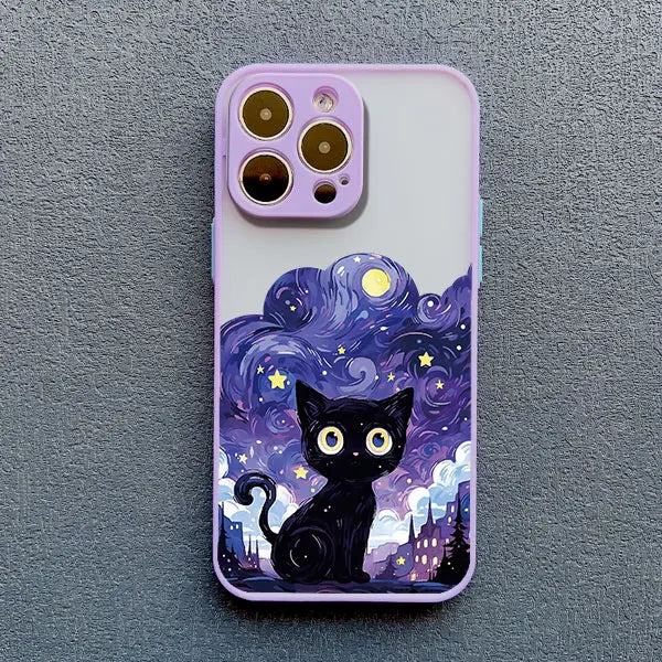 Black Cat Artistic Night Phone Case (for iPhone)