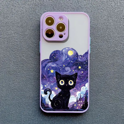 Black Cat Artistic Night Phone Case (for iPhone)
