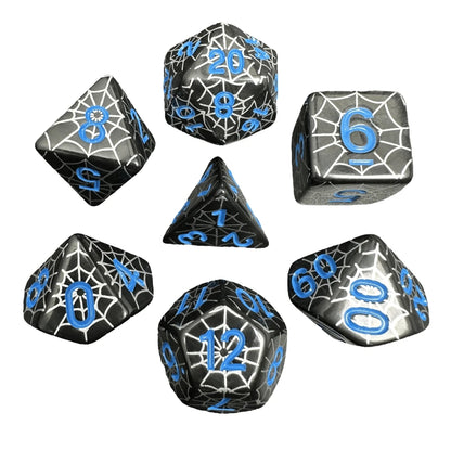 Spiderweb 7 Piece DND Dice Set