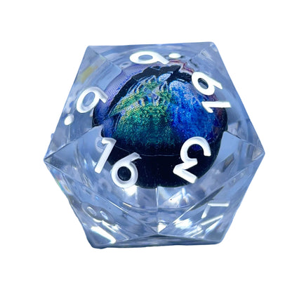 Suspended Eyeball 7 Piece Resin Dice Set