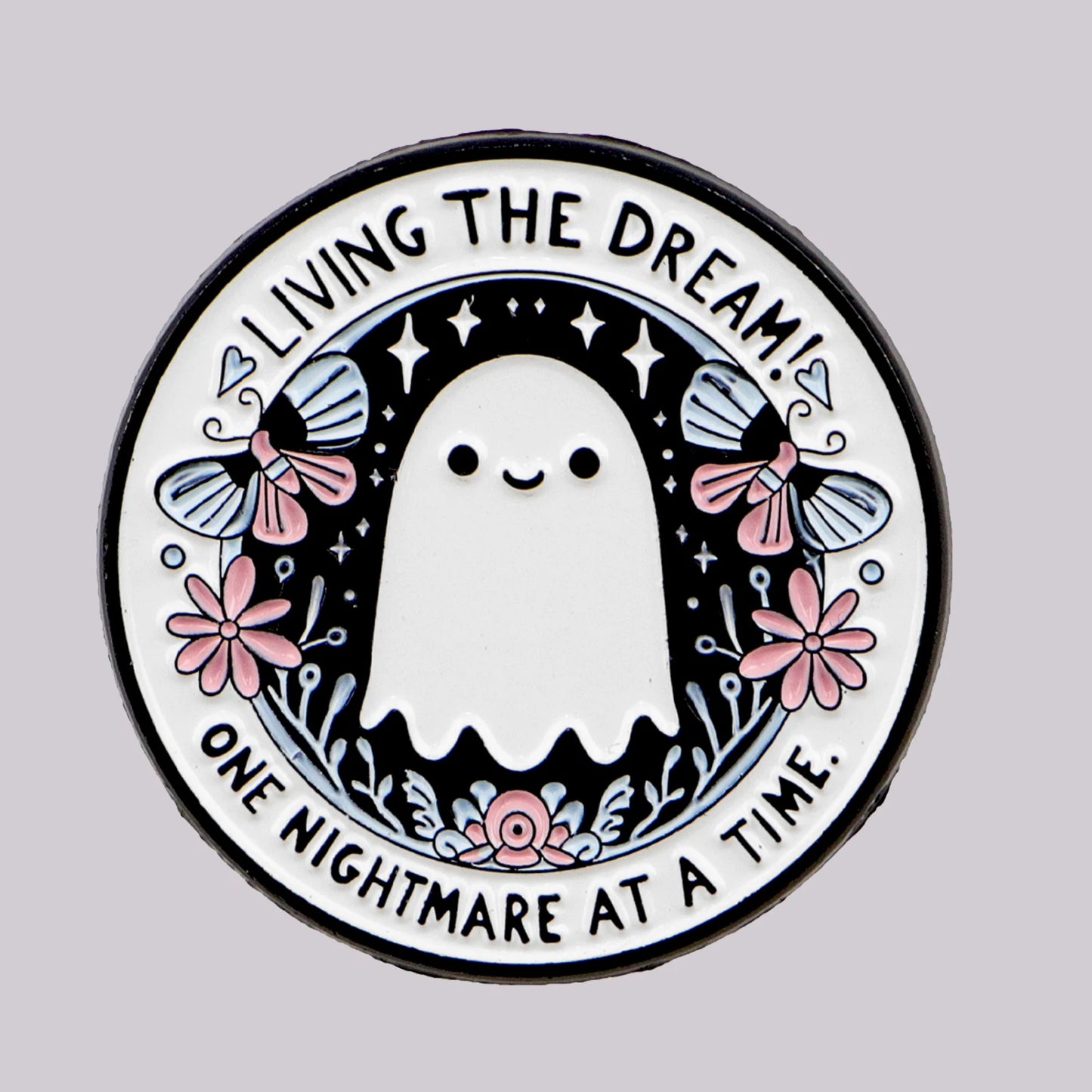 Living the Dream Sarcastic Enamel Pin
