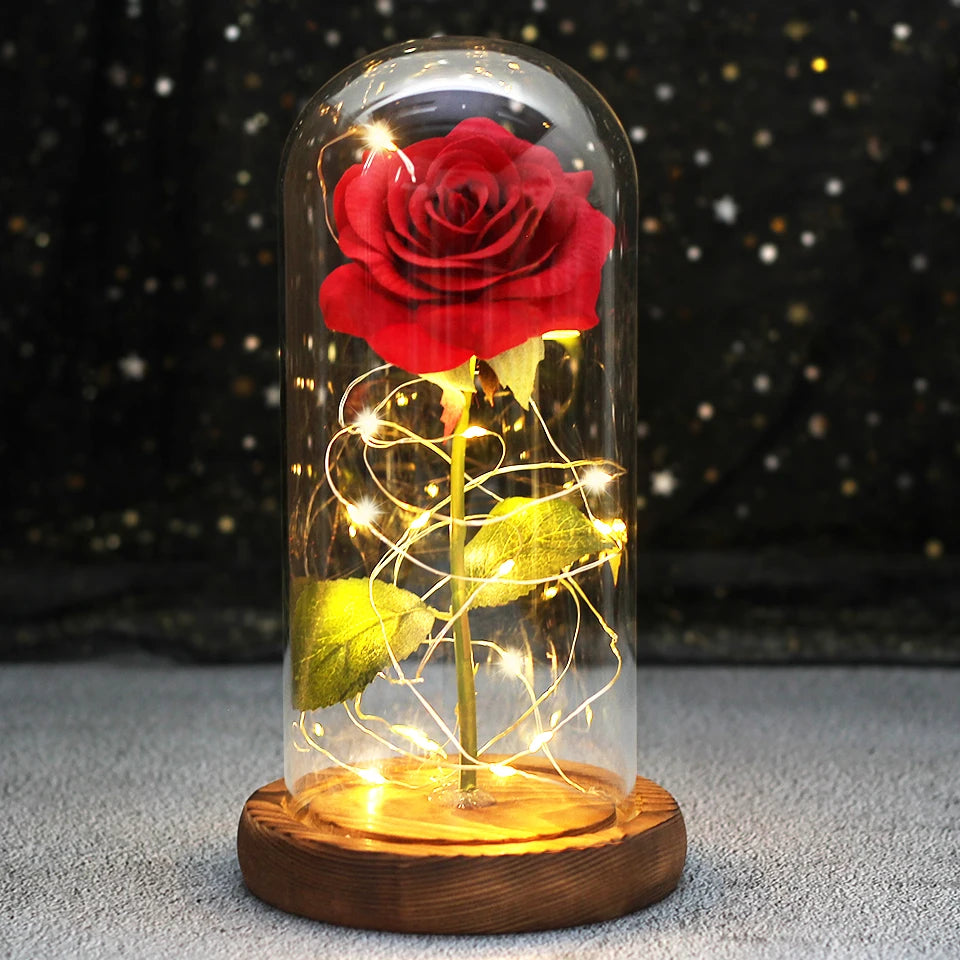 Beauty and the Beast Enchanted Rose Dome Light