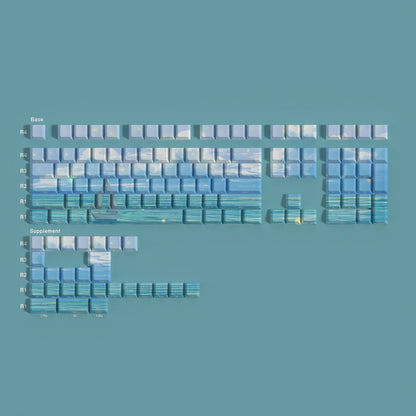 Keyboard Keycap Full Set 131 Keys - Dreamy Sky Side Print
