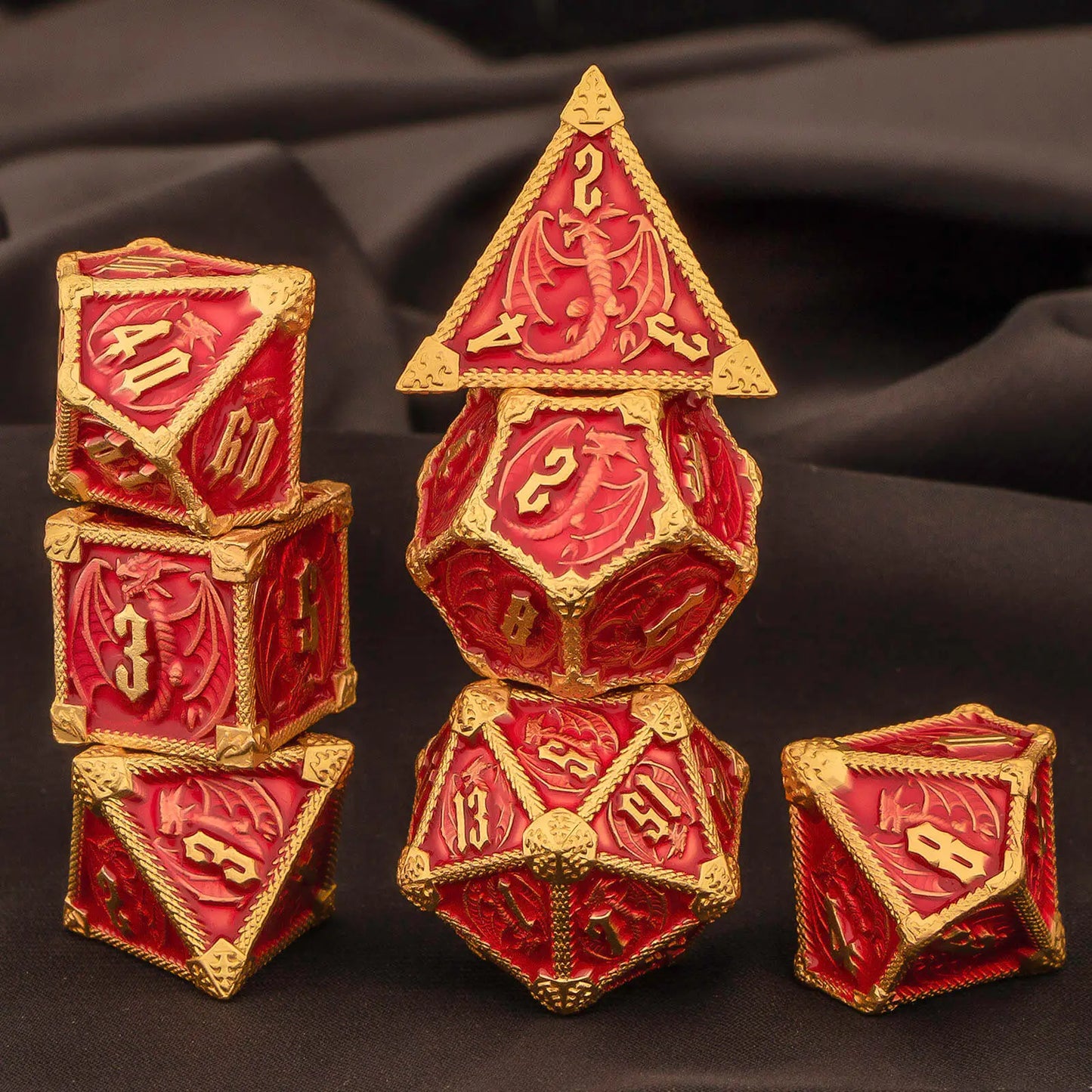 Dungeons and Dragons Metal Dice Set