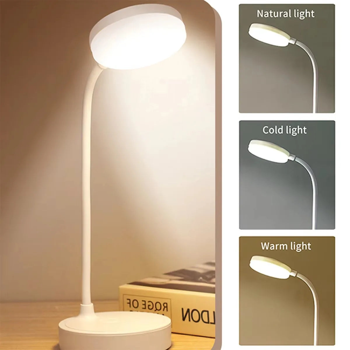 Portable LED Tri-Colour Desk Lamp